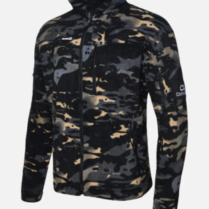 Толстовка флисовая мужская тактическая на молнии ConfАrmy (черный мультикам)